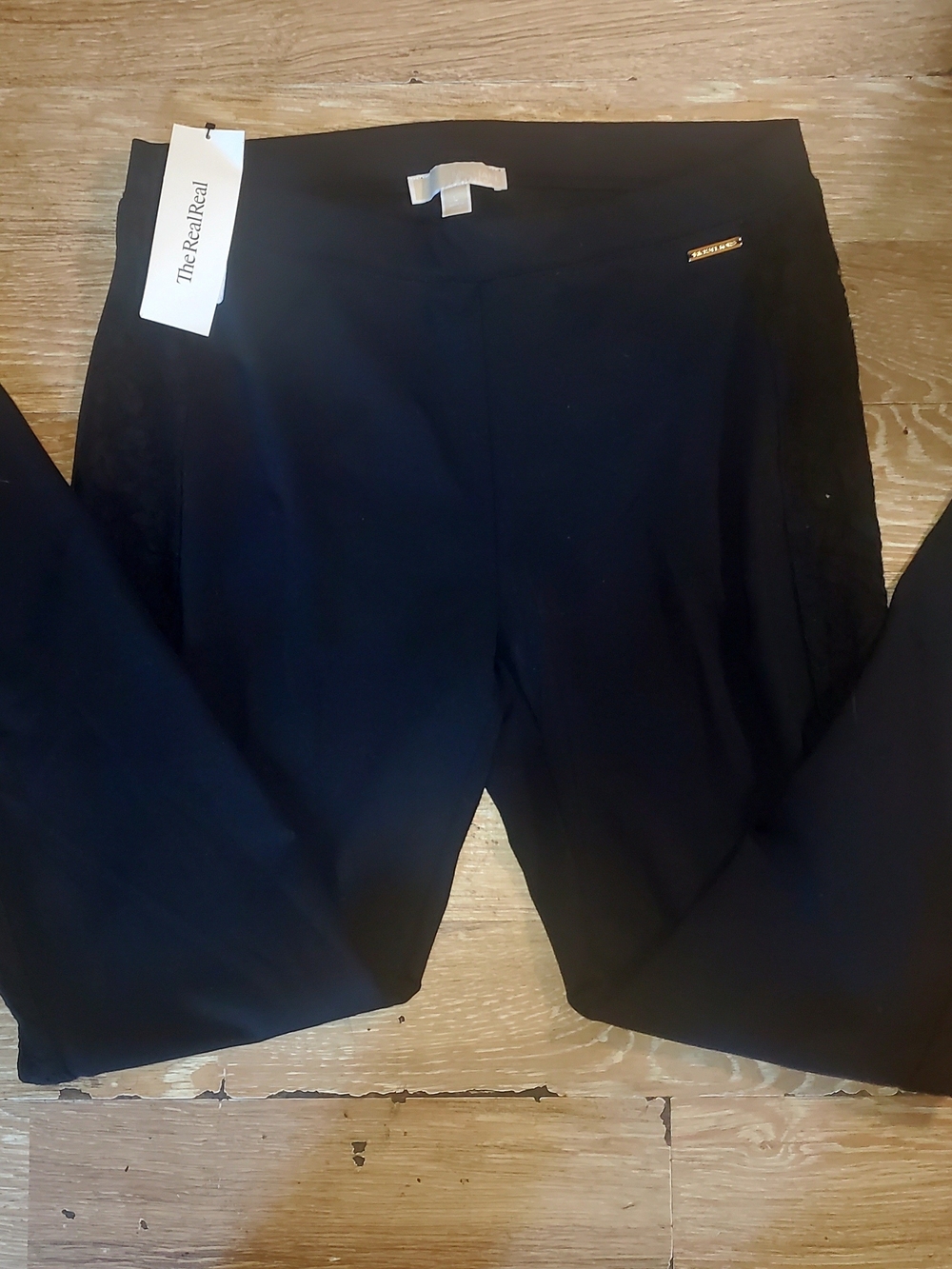 Women's MICHAEL Michael Kors Black Lacr Dress Pants/Leggings
